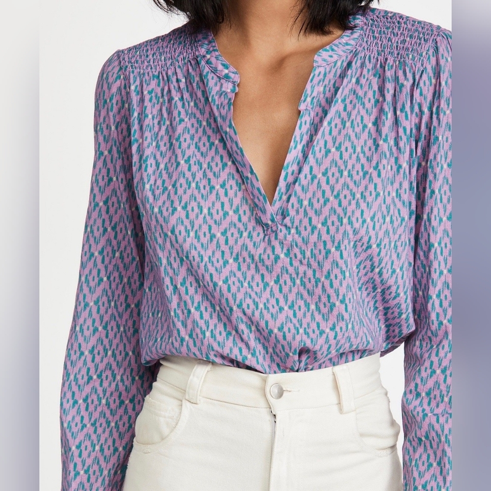 Xirena Ikat Purple And Blue Top Size XS